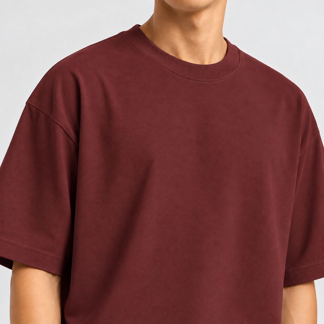Maroon - Solid Drop T-shirt product image 3