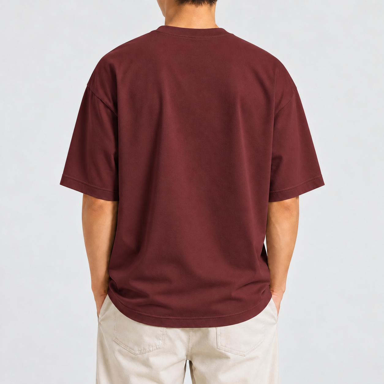 Maroon - Solid Drop T-shirt product image 2