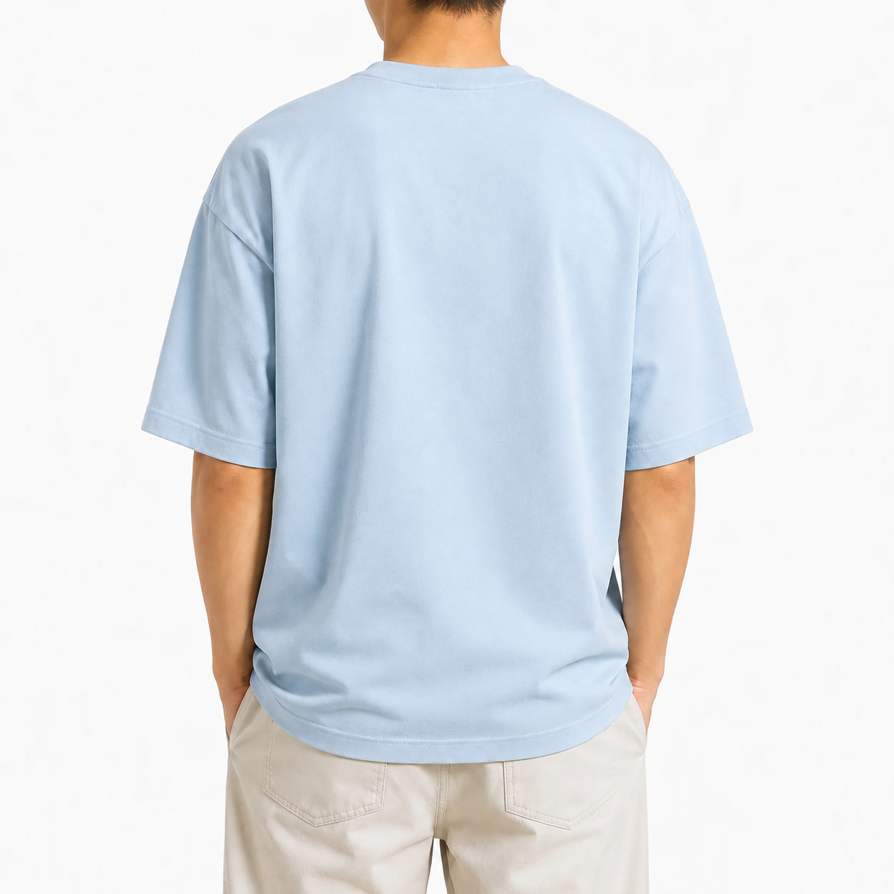 Solid Ice blue Drop t-shirt product image 2